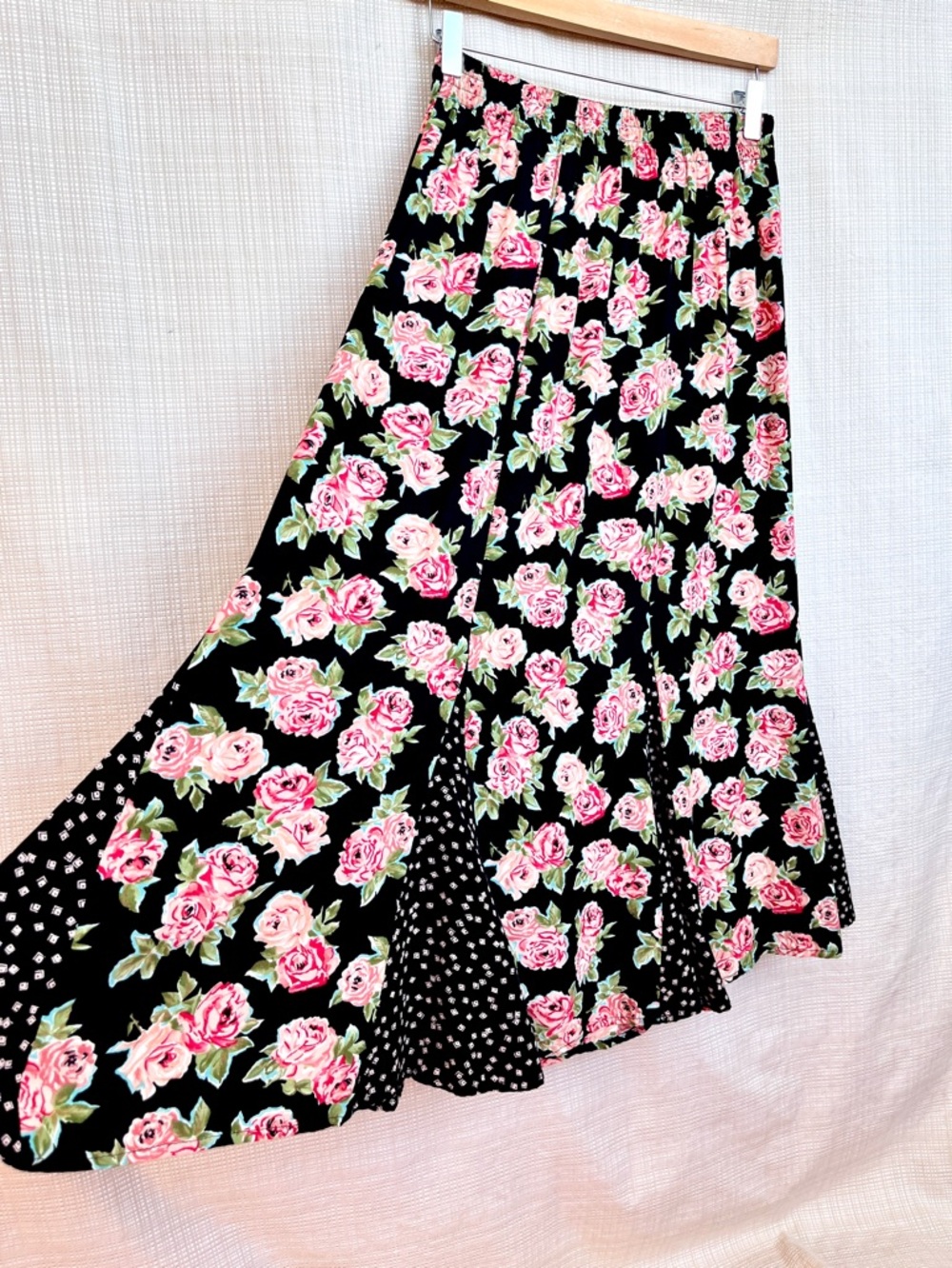 Vintage Carole Little Patchwork Floral Whimsigoth Cottagecore Flouncy Skirt